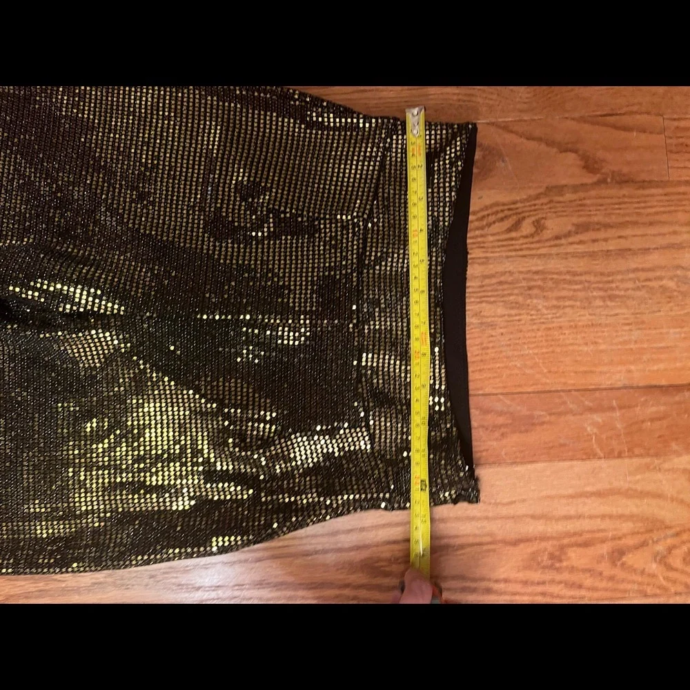Womens GOLD sequin flare pant (NEW WITH TAGS) size MEDIUM - Picture 7 of 7